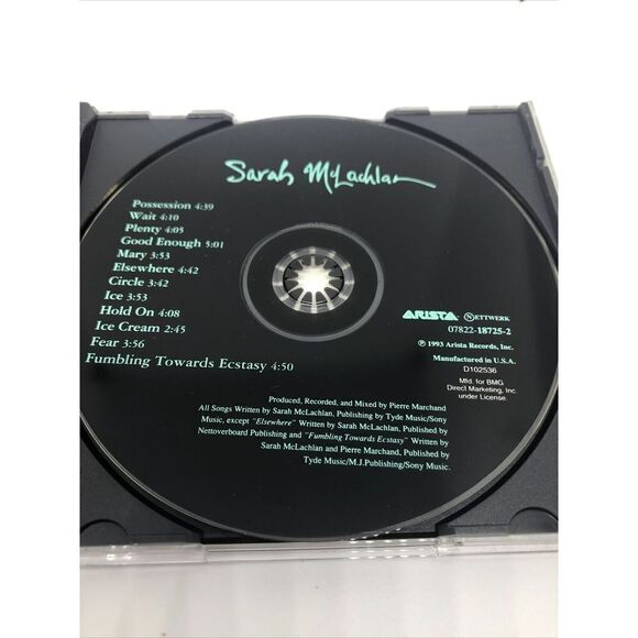 FUMBLING TOWARDS ECSTASY-SARAH MCLACHLAN CD Disc-Only - Picture 4 of 6